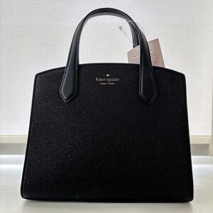 [NWT] Brand New Kate Spade Glitter Tinsel Satchel Black